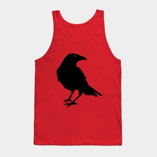 Beautiful Black Crow Raven Bird Silhouette Tank Top